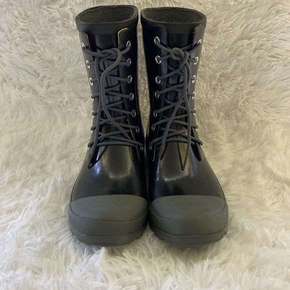 Electric Karma Shoes - Electric Karma, Women’s,Black And Grey Rain Boots.Size-7